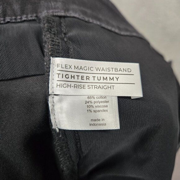 Lane Bryant 24W High Rise Straight Leg Tighter Tummy Flex Magic Waist Black Jean - Picture 7 of 10
